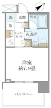 ブリリアタワー浜離宮 1716 間取り図