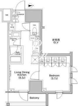 ザ・パークハビオ板橋区役所前 1107 間取り図