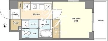 バウスフラッツ住吉 606 間取り図