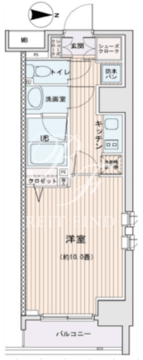 エスティメゾン錦糸町 1114 間取り図