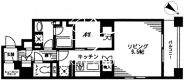 レジディア日本橋馬喰町 1008 間取り図