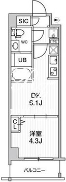 オルタナ墨田 205 間取り図