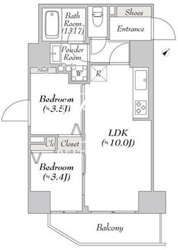 リテラス浅草橋イースト 401 間取り図