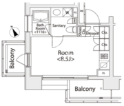 カスタリア戸越 804 間取り図