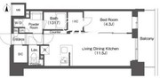 コンフォリア東新宿 902 間取り図