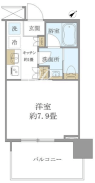 ブリリアタワー浜離宮 1613 間取り図