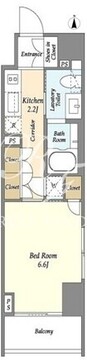 コンフォリア門前仲町 1207 間取り図
