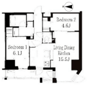 フレンシア菊川 902 間取り図