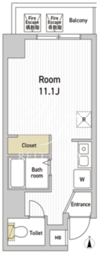 エスモア銀座イースト 505 間取り図