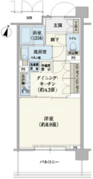 リージア経堂テラスガーデン 124 間取り図