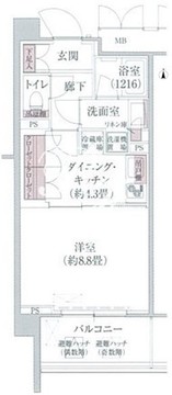 リージア経堂テラスガーデン 430 間取り図