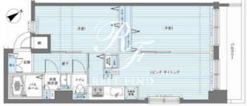 レジディア銀座東 1207 間取り図