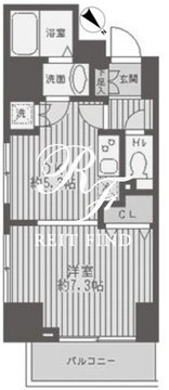 レジディア蒲田 1001 間取り図