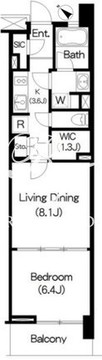 ブリリアイスト三軒茶屋 B-308 間取り図