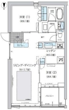 ガーデニエール砧ウエスト 912 間取り図