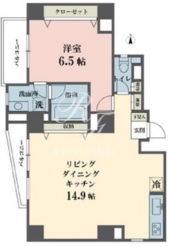 アムス四谷三丁目 1103 間取り図