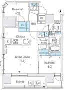 ジェイグランコート浅草 1001 間取り図 ?>