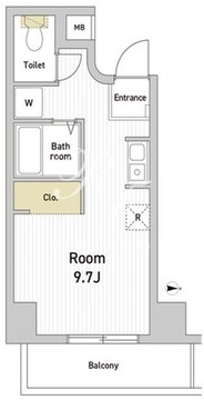 エスモア銀座イースト 901 間取り図