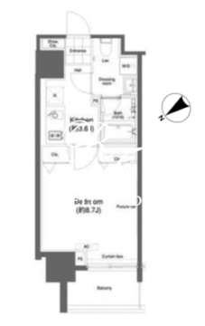 アーバネックス市谷柳町 1104 間取り図