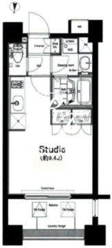 コンフォリア麻布十番 301 間取り図