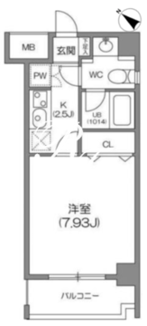 ルクレ森下レジデンス 703 間取り図