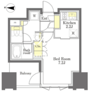 びゅうリエットグラン新宿戸山 1209 間取り図