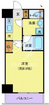 ロメック月島 603 間取り図