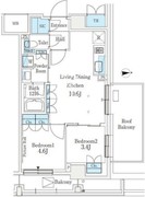 ジェイグランコート品川西大井イースト 414 間取り図