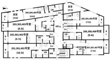 エアータワー大塚 401 間取り図