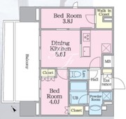 リージア浅草橋 1104 間取り図