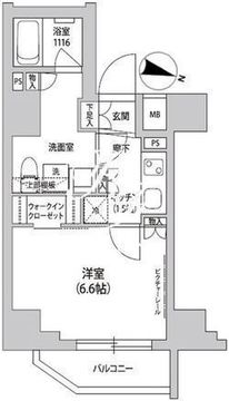 グランドルチェ門前仲町 601 間取り図