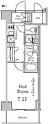 レジディア千駄木 409 間取り図