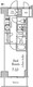 レジディア千駄木 409 間取り図