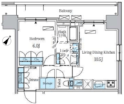 パークアクシス東日本橋ステーションゲート 1105 間取り図