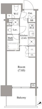 パークタワー勝どき M-1422 間取り図