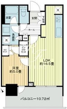 パークタワー勝どき M-1439 間取り図