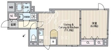 エルファーロ目黒1 103 間取り図