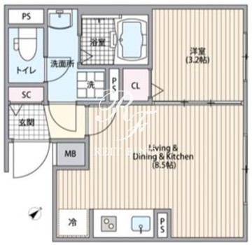 エルファーロ目黒1 401 間取り図