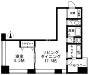 レジディアタワー麻布十番 504 間取り図