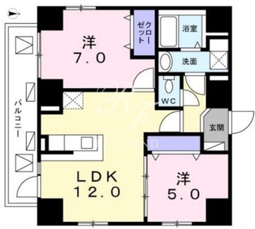 ヒカルサ滝野川 801 間取り図