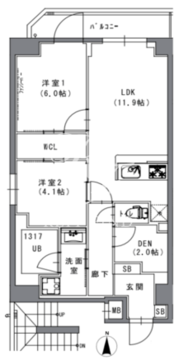 エスレジデンス菊川リヴィエ 903 間取り図