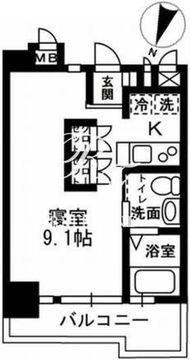 レジディア代々木2 202 間取り図