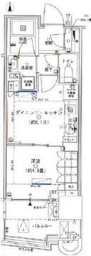 パークタワー勝どき M-1405 間取り図