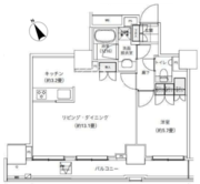 パークキューブ愛宕山タワー 303 間取り図