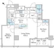 ＭＦＰＲ目黒タワー 1406 間取り図