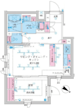 ジェノヴィア新大塚 401 間取り図
