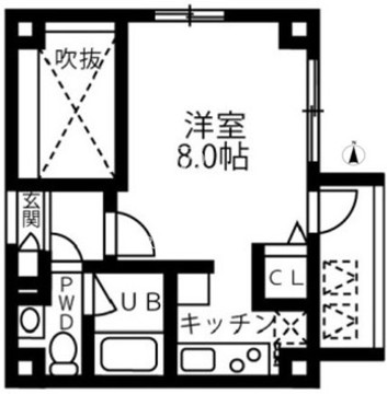 アリカ錦糸町プレッソ 203 間取り図