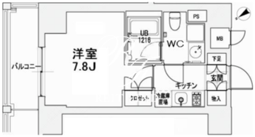 エスティメゾン王子 1404 間取り図