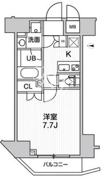 グランド神楽坂 102 間取り図