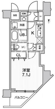 グランド神楽坂 103 間取り図